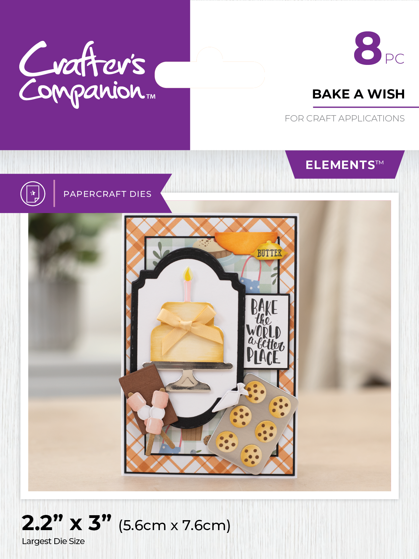 Crafter's Companion Kitchen Collection - Clear Acrylic Stamps - Baked With Love