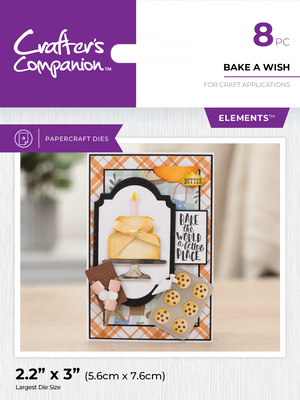 Crafter's Companion Kitchen Collection - Clear Acrylic Stamps - Baked With Love