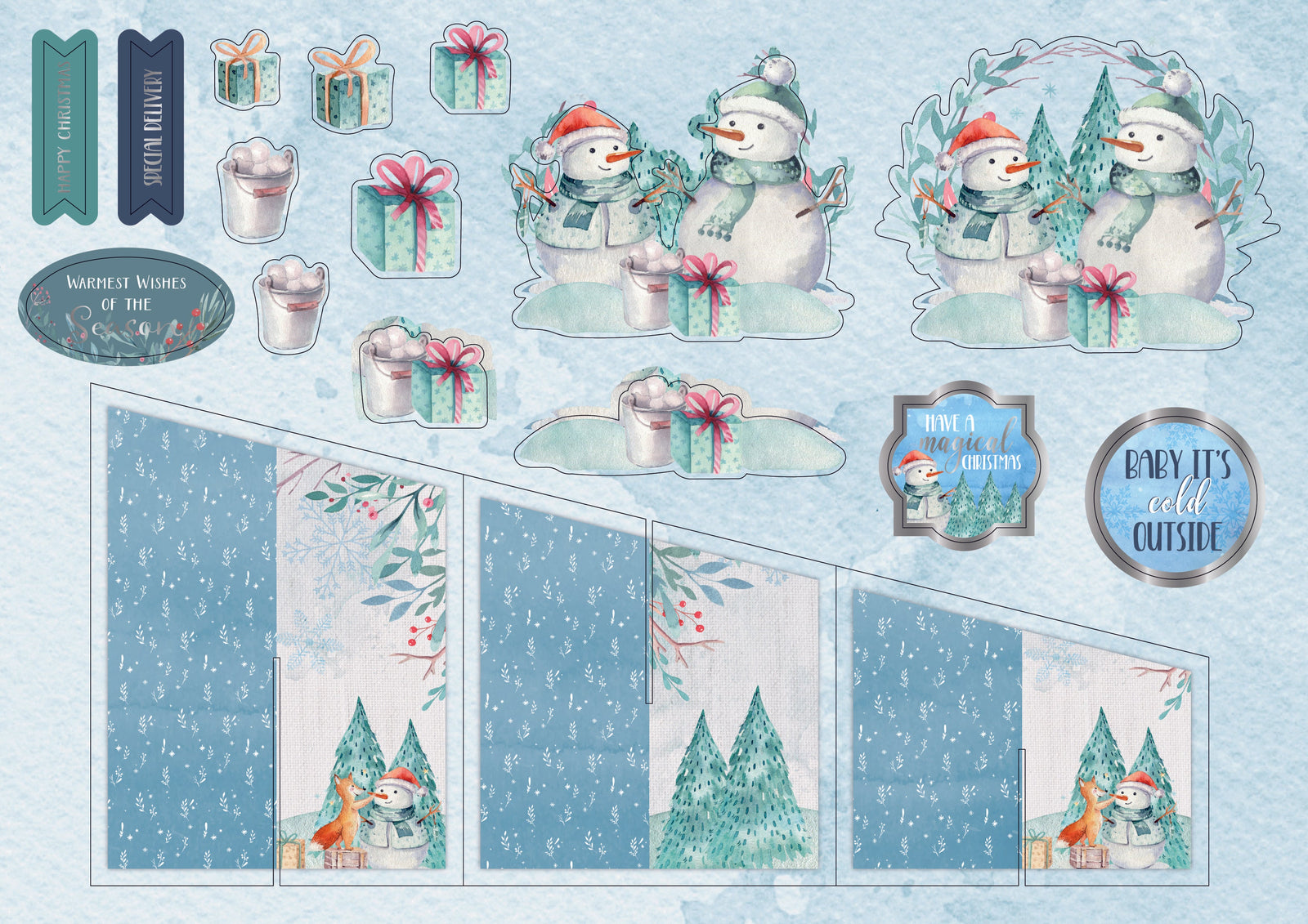 Crafter's Companion - Kits - Cascading Card Kit - Festive Delights