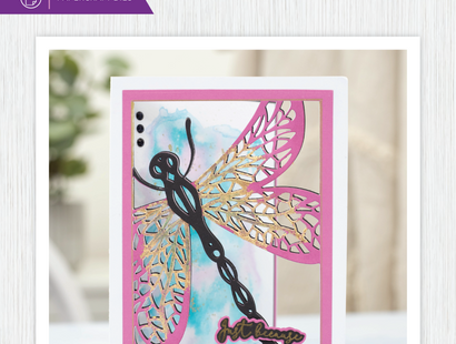 Crafter's Companion Metal Die Create a Card 5"x7" - Dainty Dragonfly