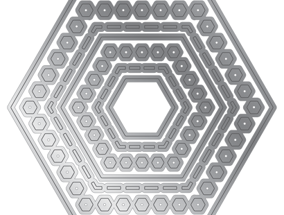 Crafter's Companion Metal Dies Elements - Decorative Nesting Hexagons