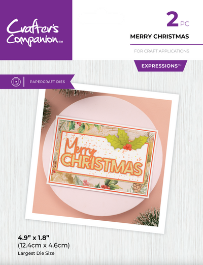 Crafter's Companion Metal Die Expression - Merry Christmas