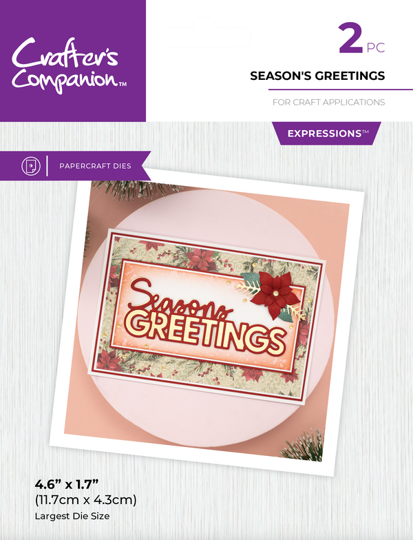 Crafter's Companion Metal Die Expression - Seasons Greetings