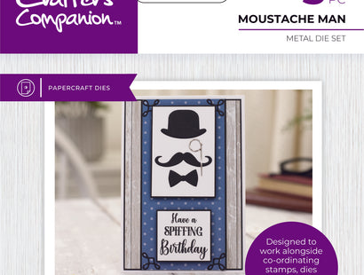 Crafter's Companion Modern Man Metal Die - Moustache Man