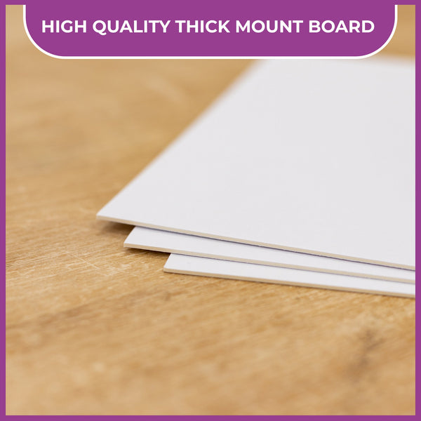 Crafters Companion - Craft Room Essentials - Mount Board 5.75 x 7.75 - White (20 Pack)