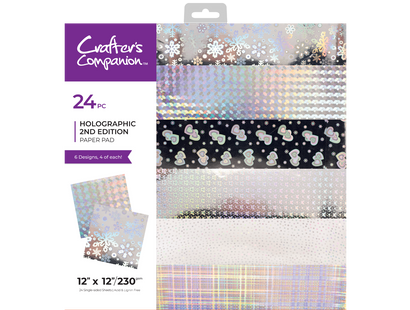 Crafter's Companion 12" x 12" Paper Pad - Holographic 2nd Edition