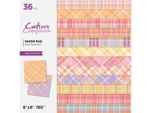 Crafters Companion 6 x 6” Paper Pad - Blush Pastel Plaid