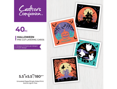 Crafters Companion 5.5" x 5.5" Pre-Cut Layering Pad - Halloween