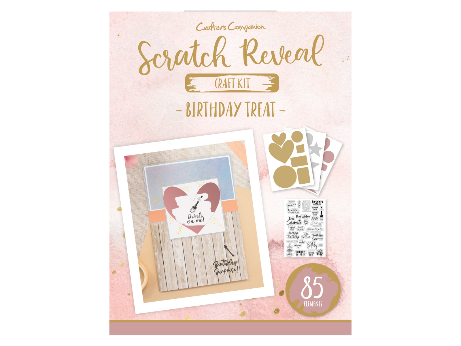 Crafters Companion - Scratch Reveal Cardmaking Kit - Birthday Treat