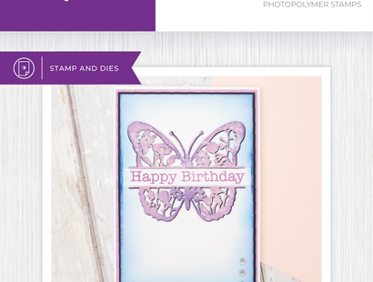 Crafter's Companion Stamp & Die - Butterfly Wishes