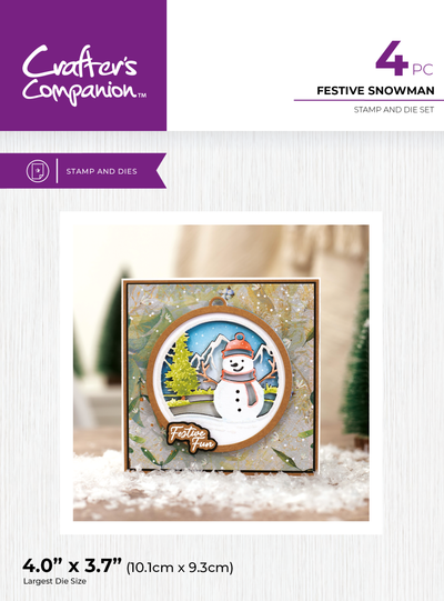 Crafters Companion Stamp and Die - Festive Snowman