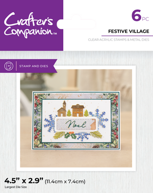 Crafter's Companion Christmas & Everyday Sentiment Frame Stamp & Dies SHOWSTOPPER Collection