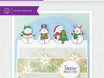 Crafters Companion Stamp and Die - Jolly Snowmen