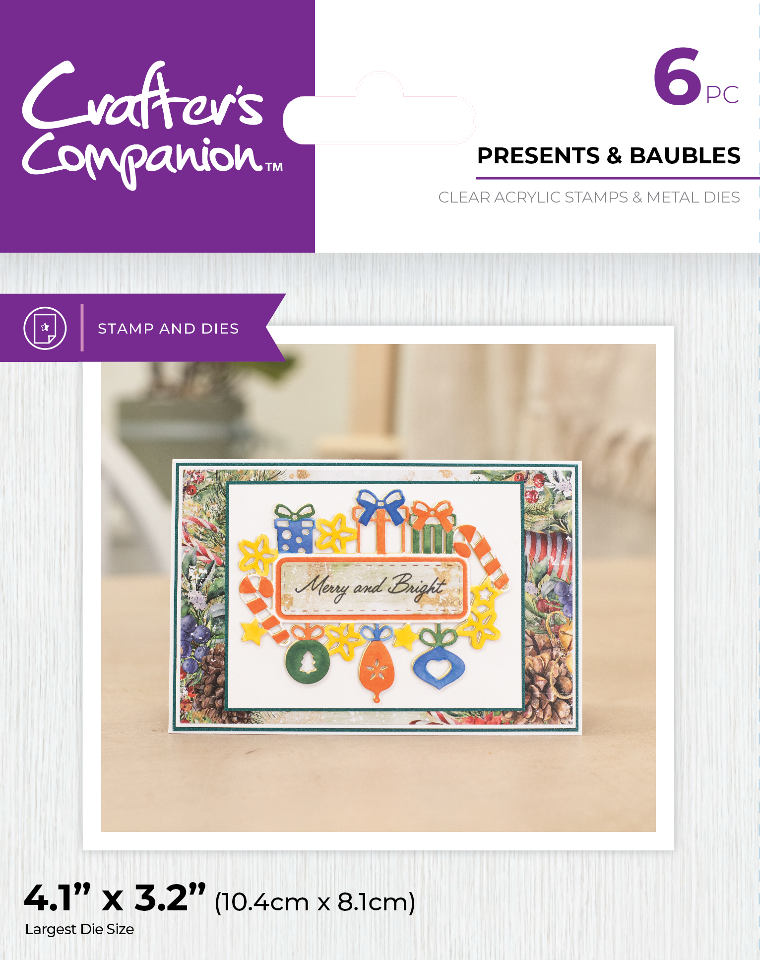 Crafter's Companion Christmas & Everyday Sentiment Frame Stamp & Dies SHOWSTOPPER Collection