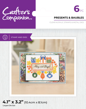 Crafter's Companion Christmas & Everyday Sentiment Frame Stamp & Dies SHOWSTOPPER Collection