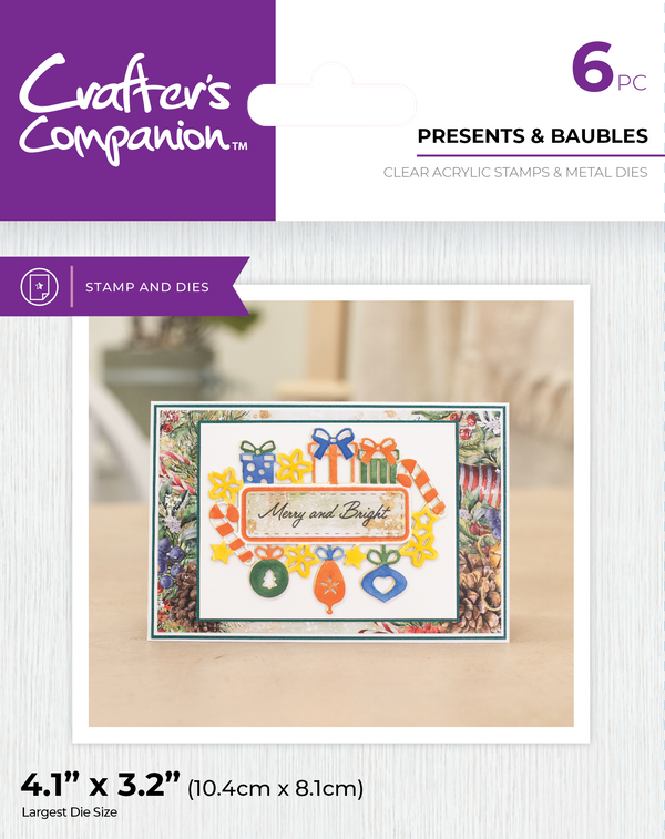 Crafter's Companion Christmas & Everyday Sentiment Frame Stamp & Dies SHOWSTOPPER Collection