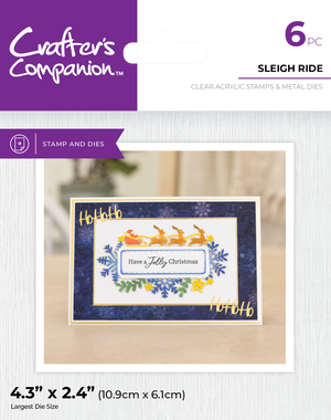 Crafter's Companion Christmas & Everyday Sentiment Frame Stamp & Dies SHOWSTOPPER Collection