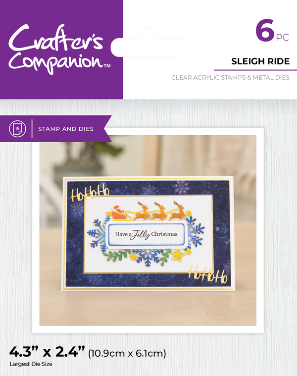 Crafter's Companion Christmas & Everyday Sentiment Frame Stamp & Dies SHOWSTOPPER Collection