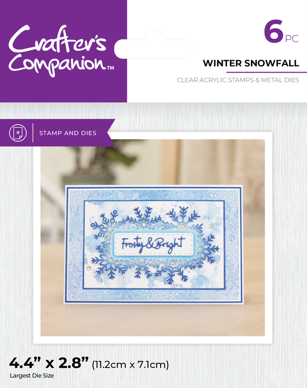 Crafter's Companion Christmas Sentiment Frame Stamp & Dies Collection