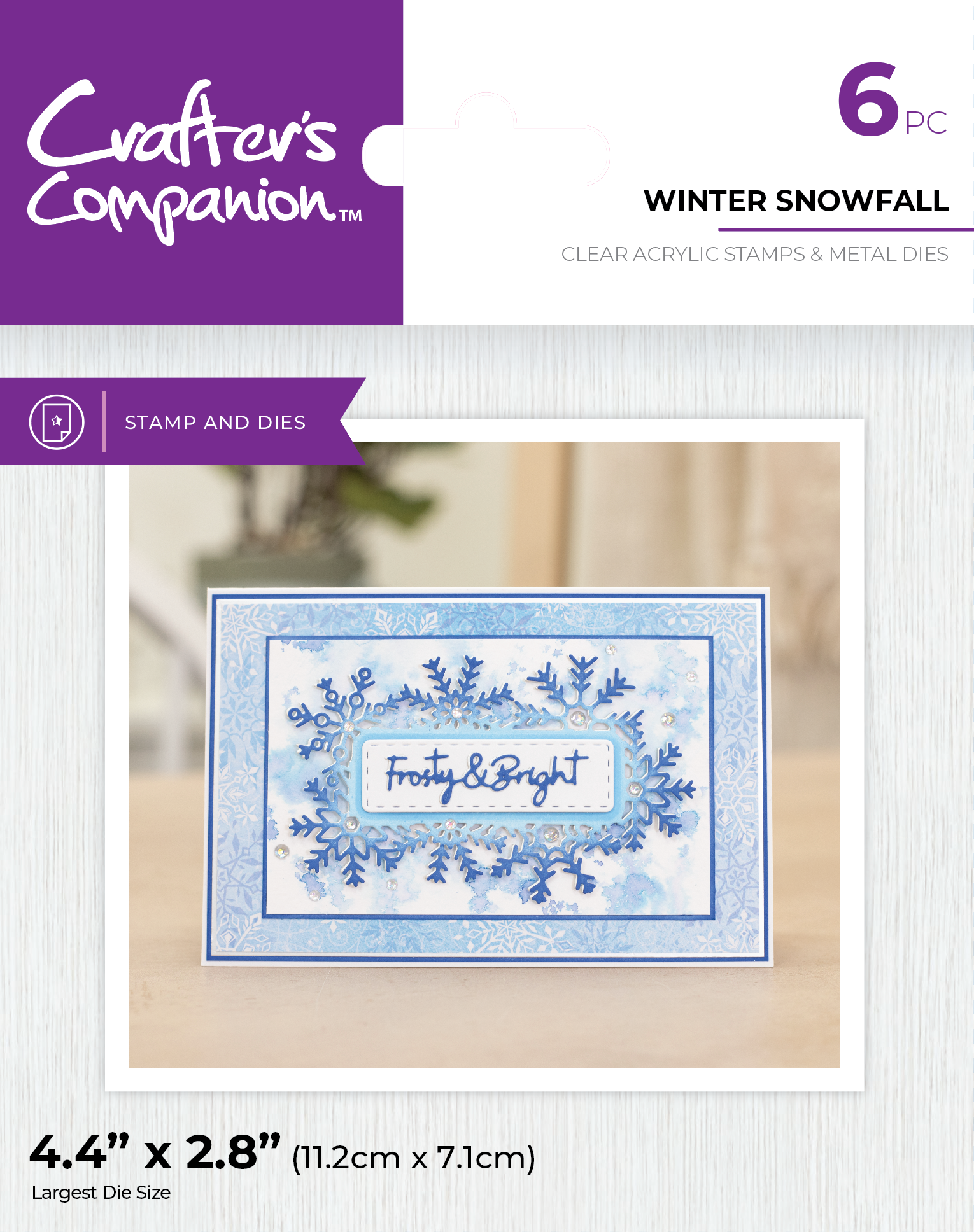 Crafter's Companion Christmas & Everyday Sentiment Frame Stamp & Dies SHOWSTOPPER Collection