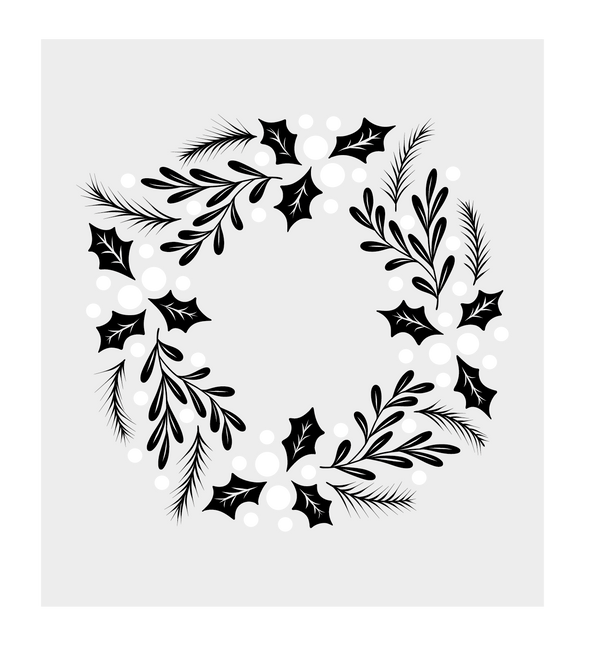 Crafter's Companion Stamp, Die and Stencil Set - Wreath