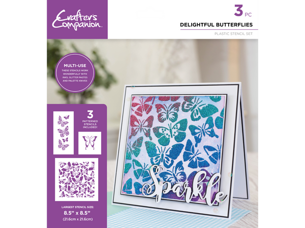 Crafters Companion Stencil Set - Delightful Butterflies