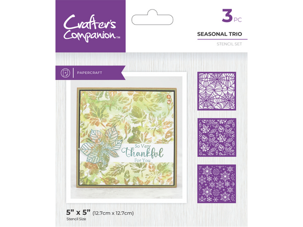 Crafter's Companion Stencils - Seasonal Trio