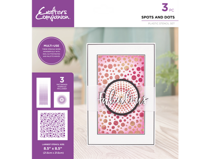 Crafters Companion Stencil Set - Spots and Dots