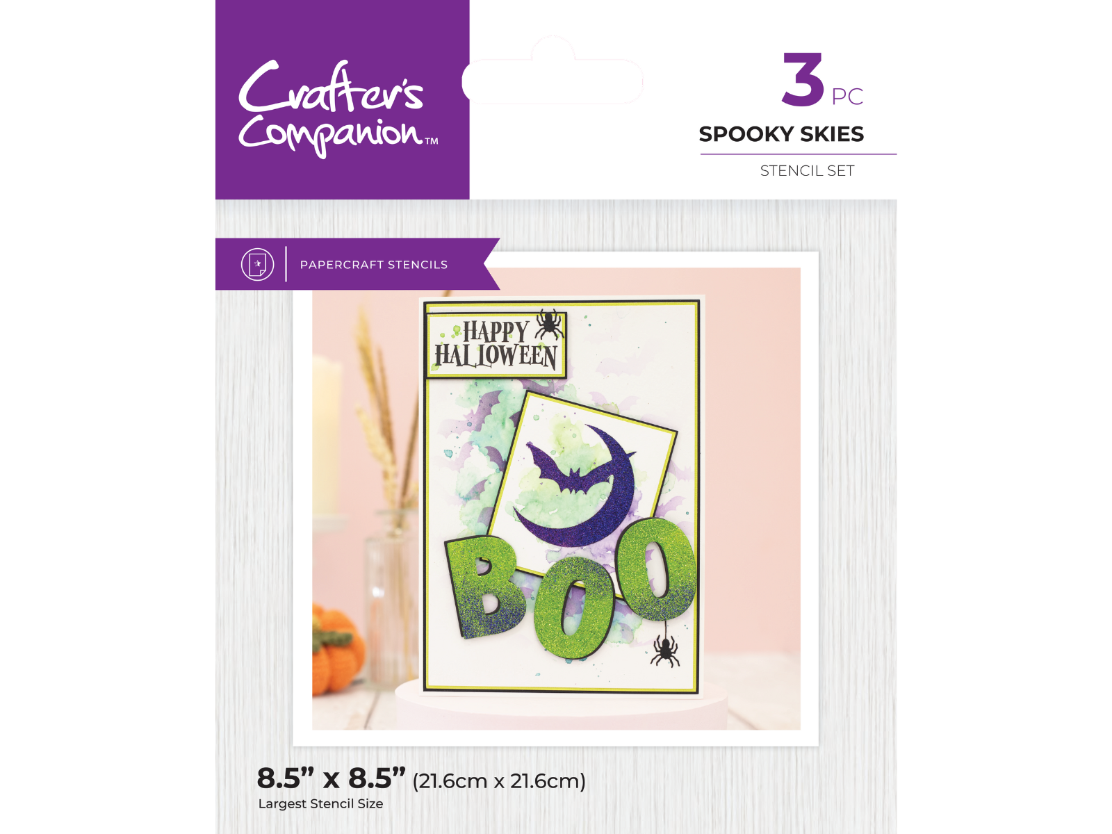 Crafter's Companion Stencil - Spooky Skies