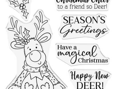 Crafter's Companion Photopolymer Stamp - Happy New Deer