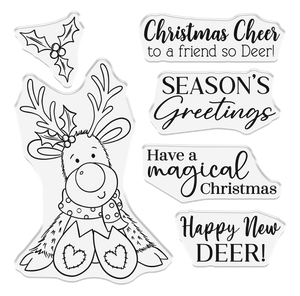 Crafter's Companion Photopolymer Stamp - Happy New Deer