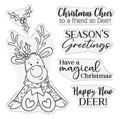 Crafter's Companion Photopolymer Stamp - Happy New Deer