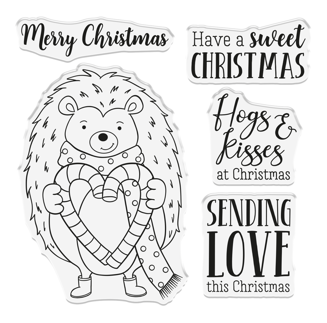 Crafter's Companion Photopolymer Stamp - Hogs and Kisses