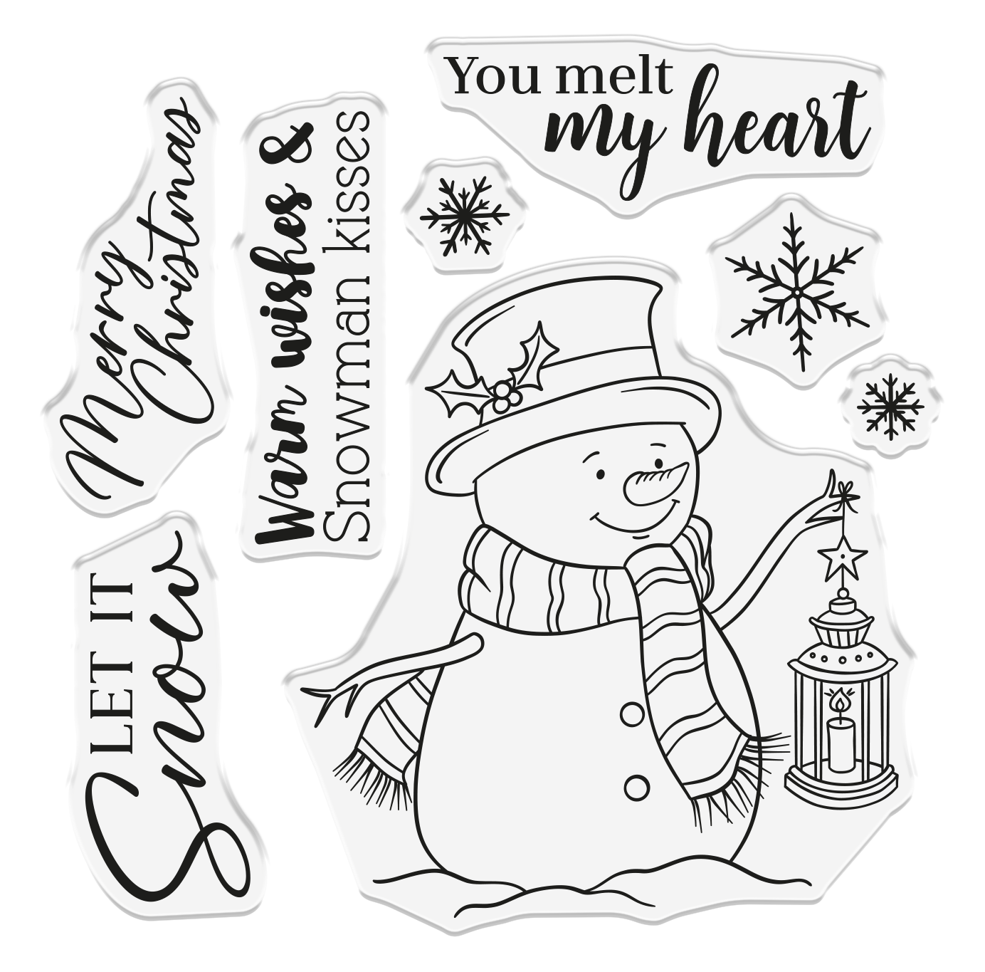 Snowman Kisses Photopolymer Stamp