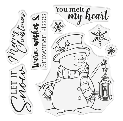 Crafter's Companion Photopolymer Stamp - Snowman Kisses