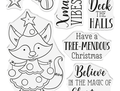 Crafter's Companion Photopolymer Stamp - Tree-mendous Fox