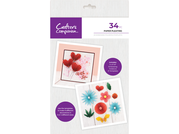 Crafter’s Companion Templates and Embossing Folders - Paper Pleating 