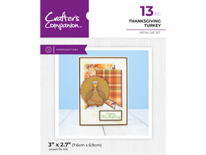 Crafters Companion Thanksgiving Collection Metal Die Set - Thanksgiving Turkey