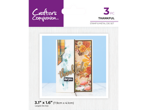 Crafters Companion Thanksgiving Collection Stamp & Die Set - Thankful