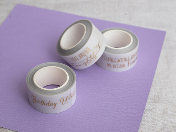 Crafters Companion Vellum Wash Rolls - Gold Sentiments