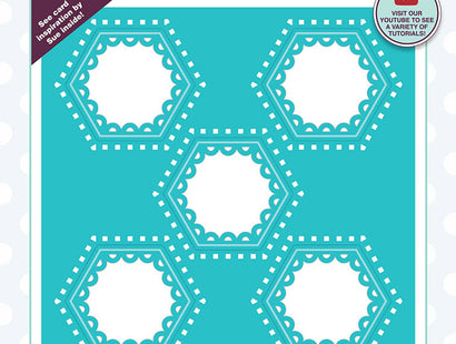 Creative Expressions Sue Wilson Squares Collection Hexagon Aperture Craft Die