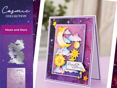 Cosmic Collection 3D Embossing Folder and Die - Moon and Stars