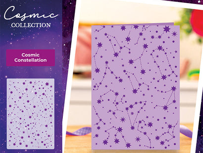 Cosmic Collection Embossing Folder - Cosmic Constellation