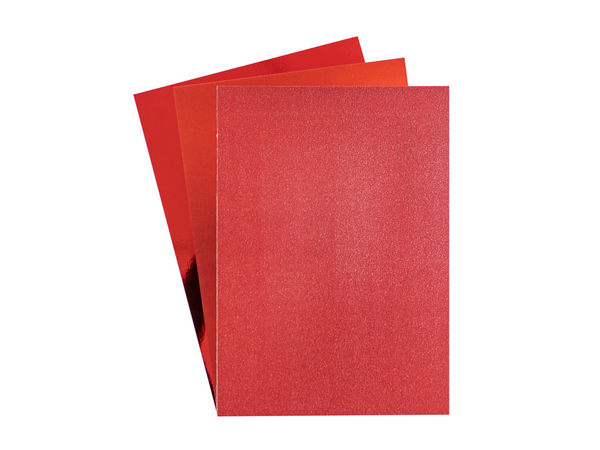 A4 Luxury Mixed Red Card - 10 Pack