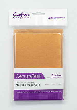 Centura Pearl A6 Card & Envelopes Rode Gold & Silver Collection