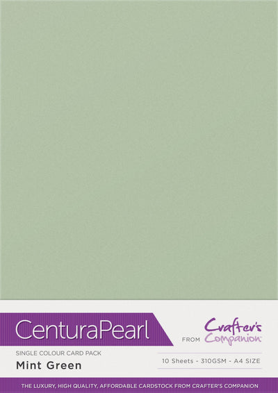 Crafter's Companion Centura Pearl Single Colour A4 10 Sheet Pack - Mint