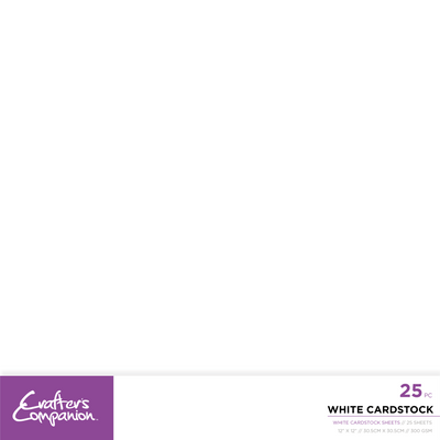 Crafters Companion – White Cardstock - 12 x 12 - 25PC