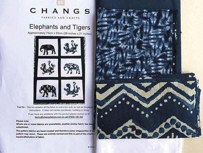 Chang's Fabric Elephants and Tigers Wall Hanging Kit