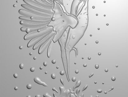 Nature's Garden - Kingfisher Collection - 5" x 7" 3D Embossing Folder - Halcyon Daze