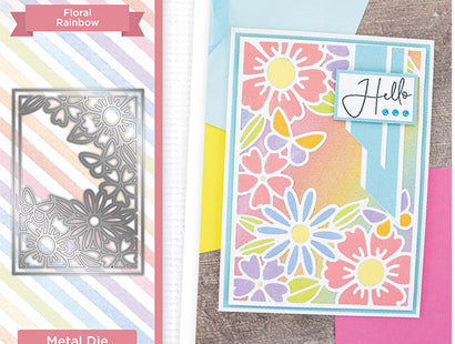 Colour Your World Create a card Die - Floral Rainbow